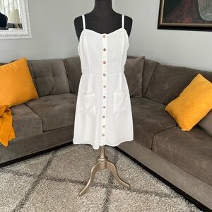 NAIF Cream Ruched dress
